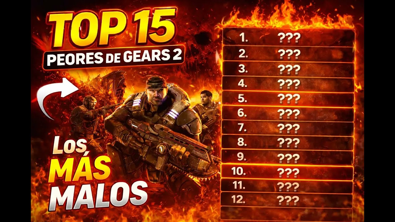 TOP 15 LOS PEORES JUGADORES DE GEARS OF WAR 2 2025 🤬🤡