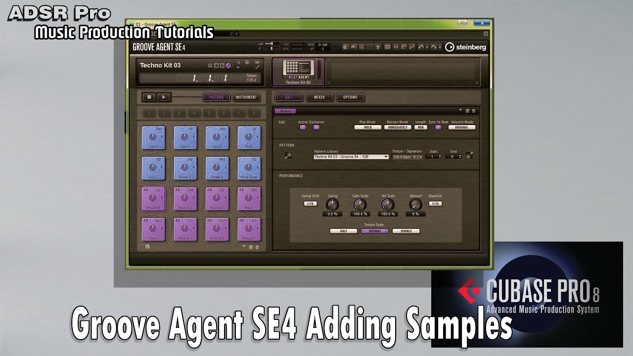 ADSR Pro Groove agent SE4 adding samples and creating layers Cubase 7.5