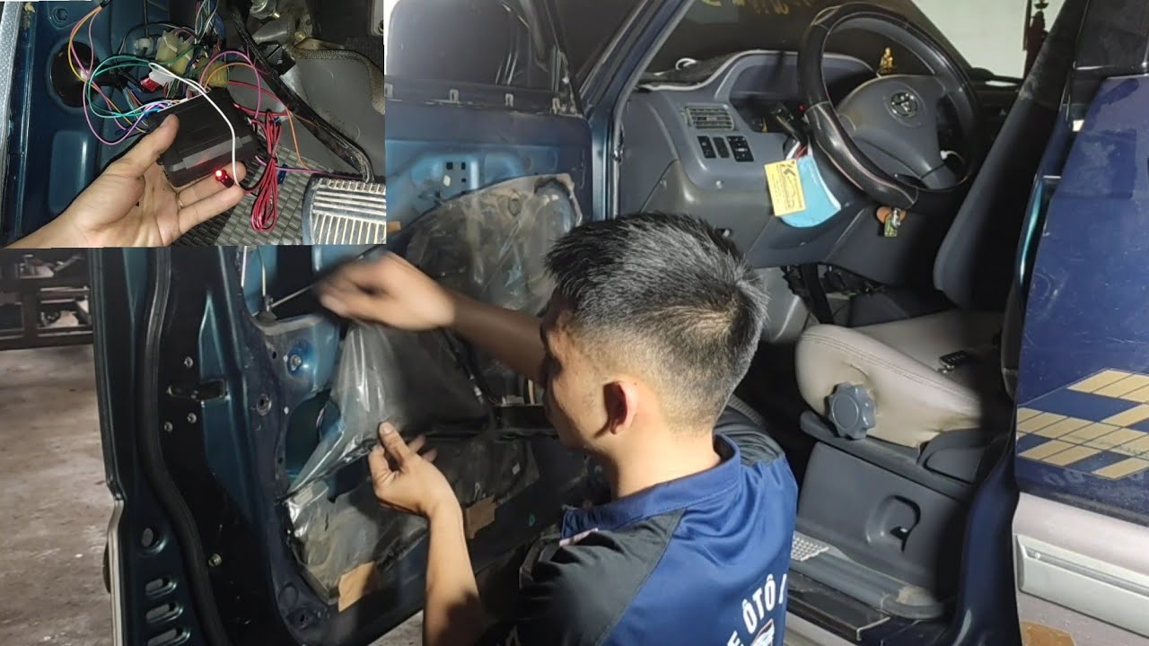 Cách Gắn hộp lock cửa Toyota Zace, chế chuột block cửa//garage vương hoàng