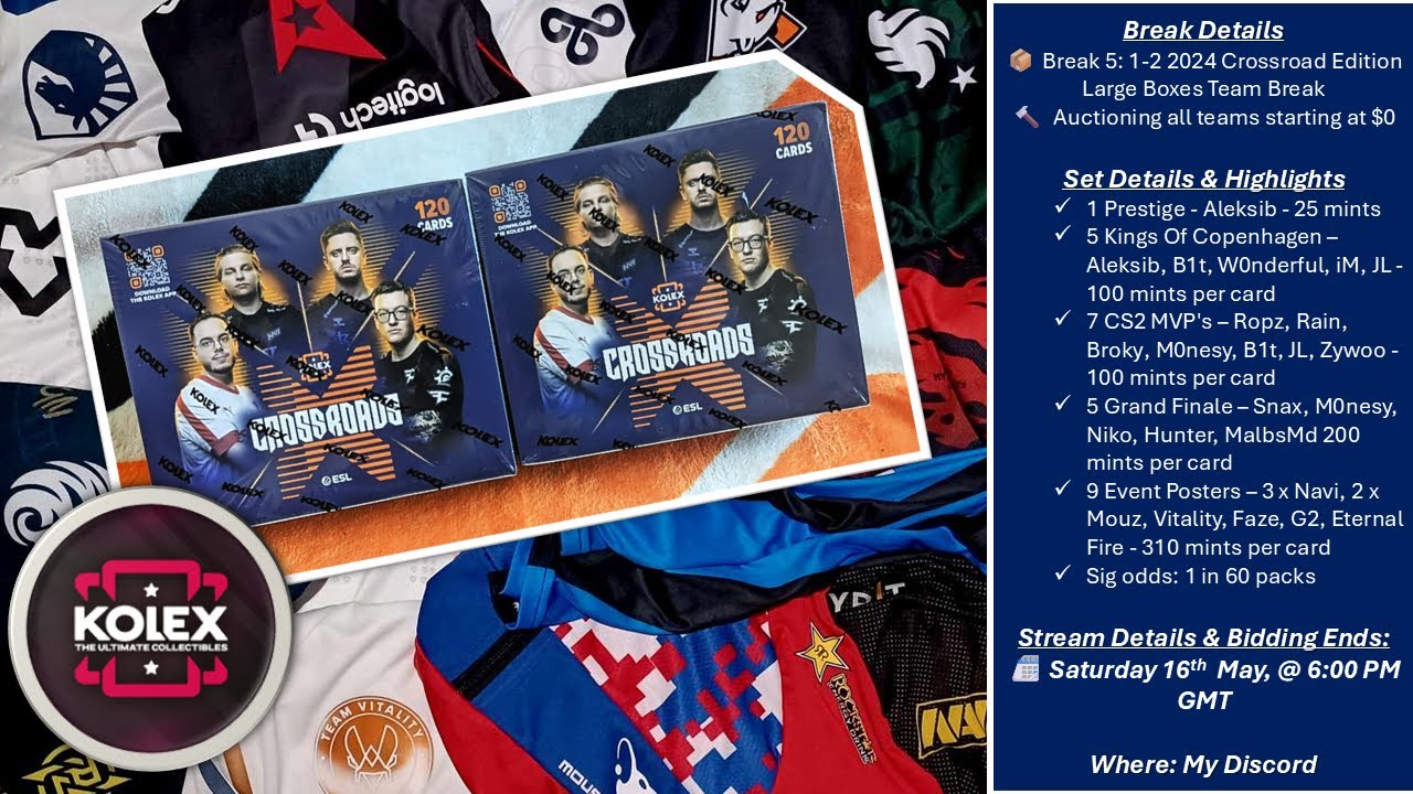 Kolex CS2 Trading Cards - Box Break 5 Stream Highlight