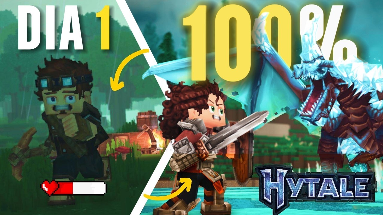 Tengo 100 DÍAS para COMPLETAR HYTALE al 100%