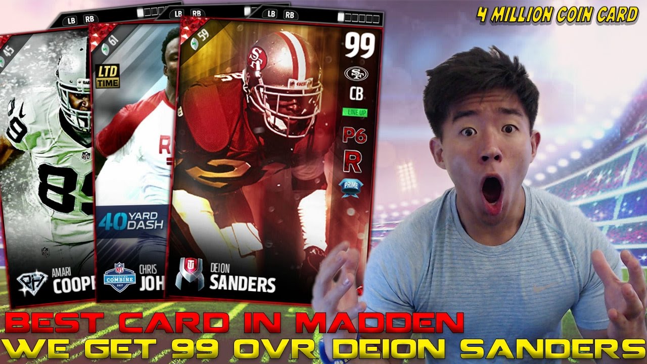 WE GET 99 OVR DEION SANDERS! BEST CARD IN THE GAME! MADDEN 17 ULTIMATE TEAM