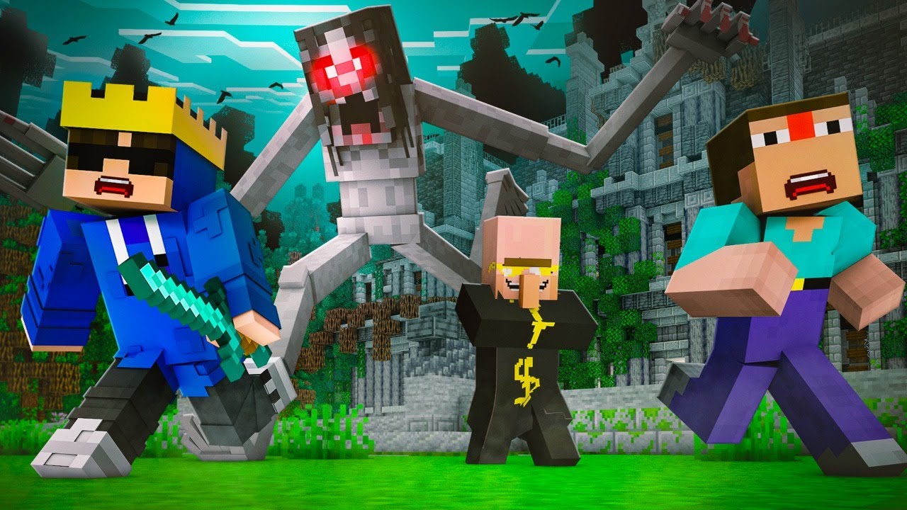 Escaping Horror Castle in Minecraft..