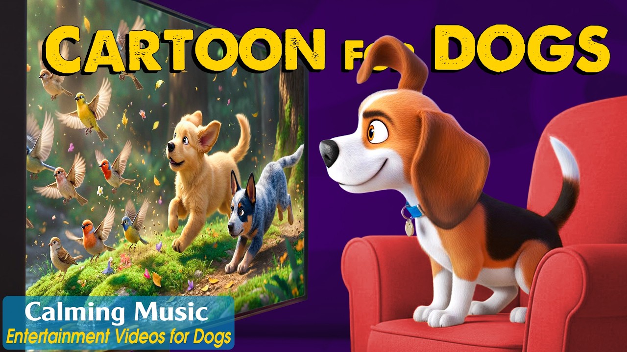Dog Cartoon with Music: Relaxing Dog TV to Keep Your Dog Happy Home Alone – Calming Music for Dogs
