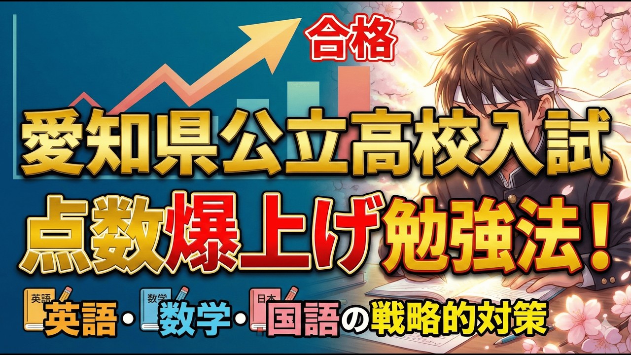 【絶対点数が上がる！】教えたくない愛知県公立高校入試で当日点を爆上げする教科別戦略！これを知るだけで合格に近づく
