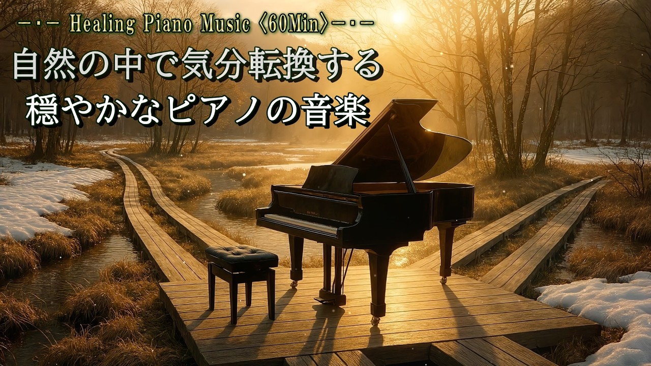 【リラックス音楽】自然の中で気分転換をする癒しのひととき【穏やかなピアノのBGM：散歩／作業／睡眠】【Healing Piano Music】