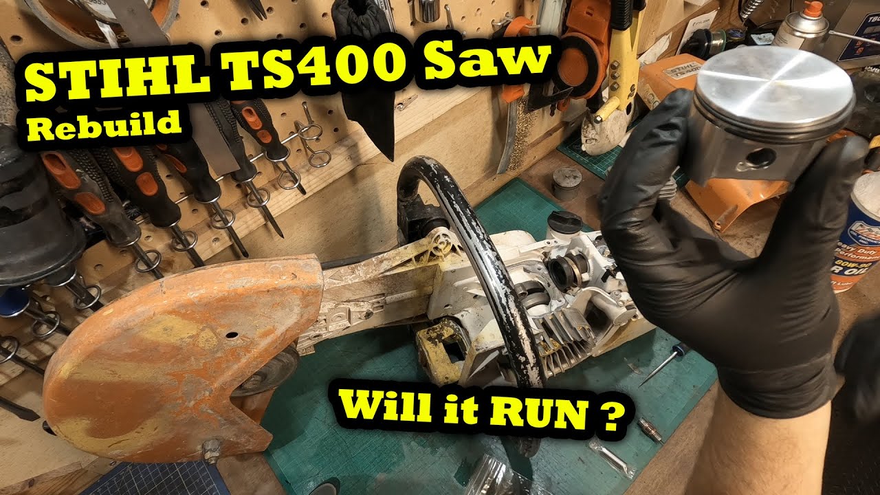 Stihl TS400 Wont Start Cut Off Saw Rebuild / Service - Piston Replacement [Will it RUN]