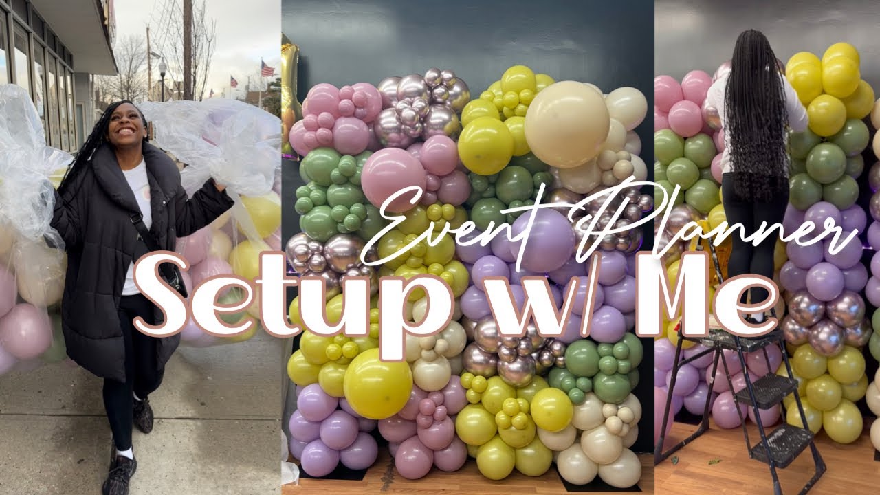 EVENT PLANNER VLOG| Setup w/ Me | How To | Luxury Balloon Wall |Princess & The Frog Theme| DIYWITHKI