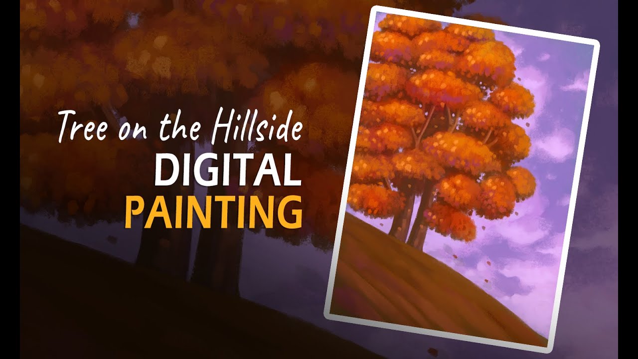 Tree on the Hillside | Digital Painting Timelapse