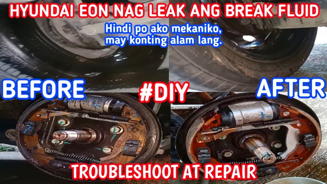 HOW TO REPLACE BRAKE SHOE & BRAKE MASTER REPAIR KIT || BRAKE FLUID LEAKAGE || HYUNDAI EON || TAGALOG