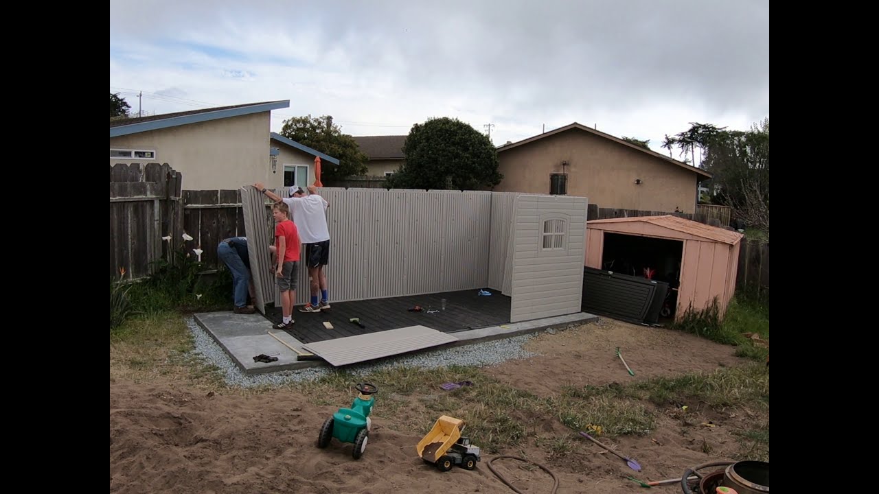 How to build a Lifetime 15 x 8 plastic shed in 8 minutes! (Model 60079)