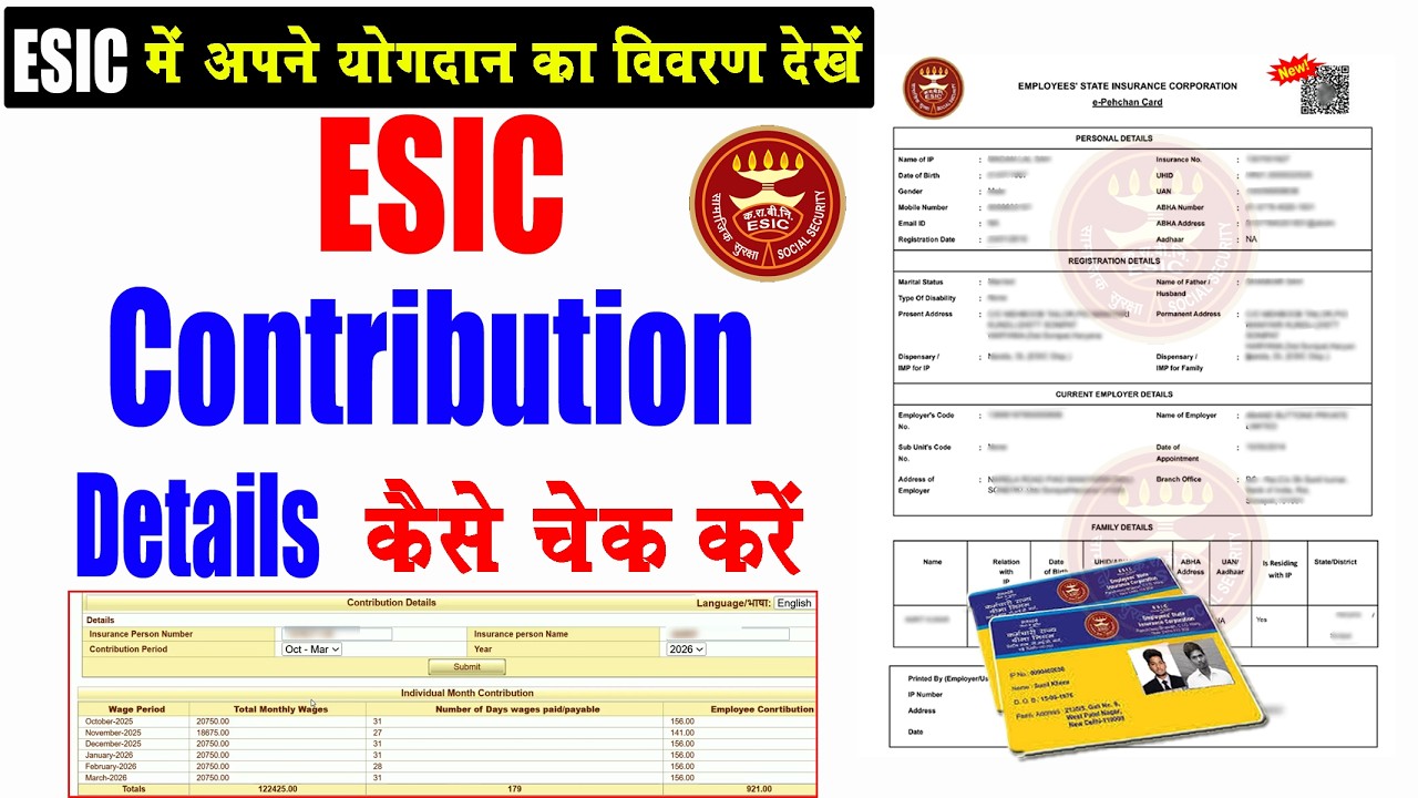 How to check your Contribution Details in ESIC | ESIC में अपनी Contribution Details कैसे चेक करें ?