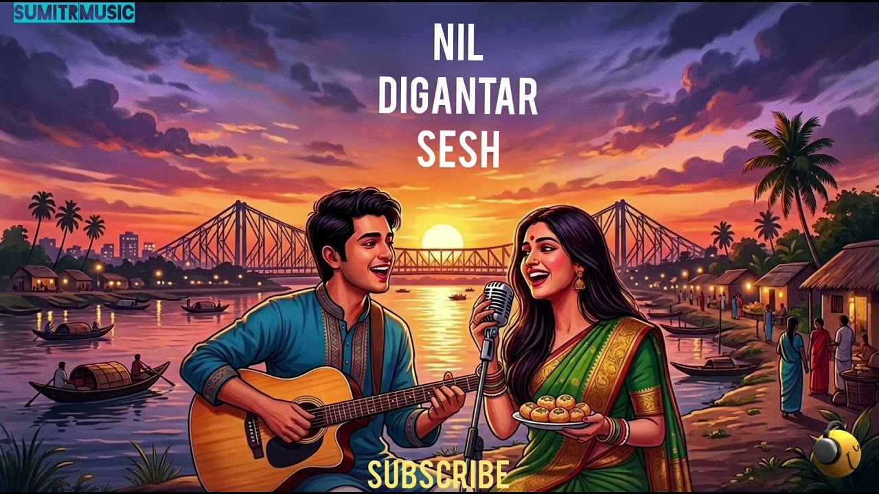 nil digantar sesh simanai bengali romantic song❤️💓🎹🎷🎺🎸🎸🥁🪘