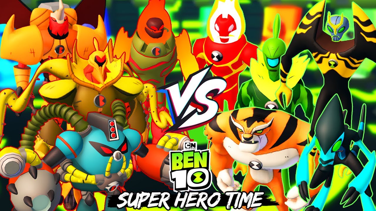 BEN 10 SUPER HERO TIME TESTEI TODOS OS ALIENS DO KEVIN 11 NO PVP VOCÊ SABE QUAL É O MELHOR?!
