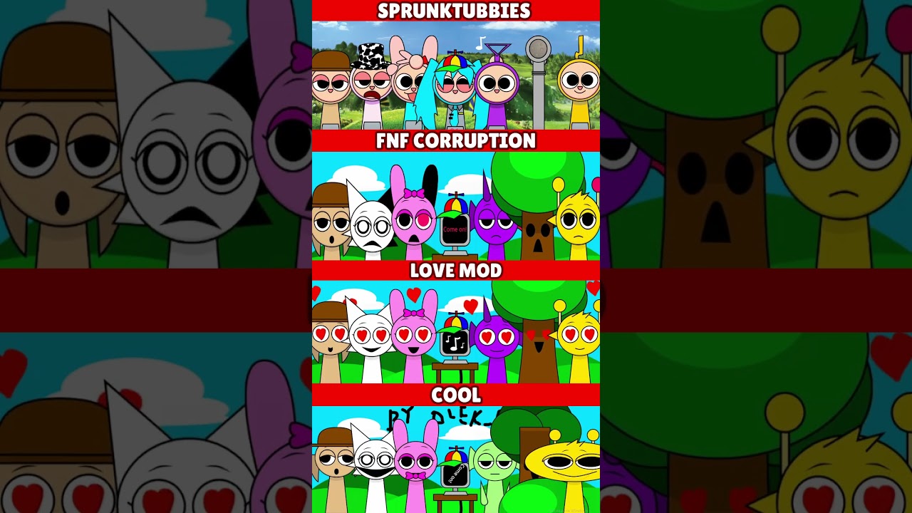 Incredibox Sprunki Sprunktubbies VS But the FNF Corruption VS Love Mod VS Cool *MIX VERSION*