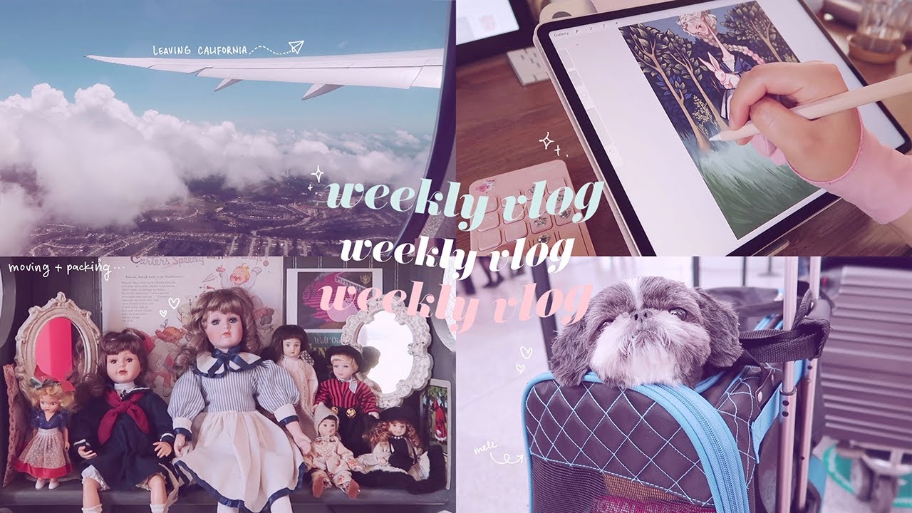 weekly vlog ✈️🇵🇹 moving to portugal, house tour, packing & drawing 🏠☁️