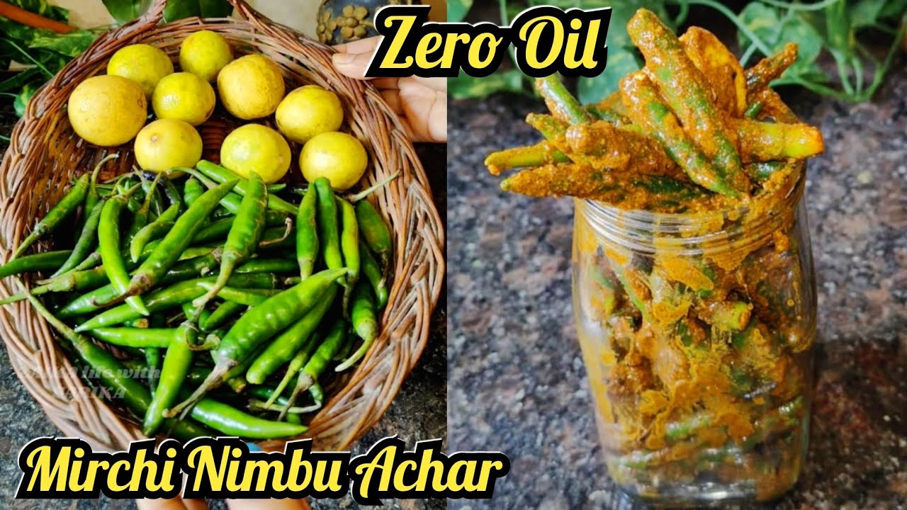 Bina Oil, Bina Dhoop😱 Hari Mirch Nimbu Achar🔥 Saalon Bhar Safe 😋 Green Chilli Pickle 🤤Ayurveda + Sc.