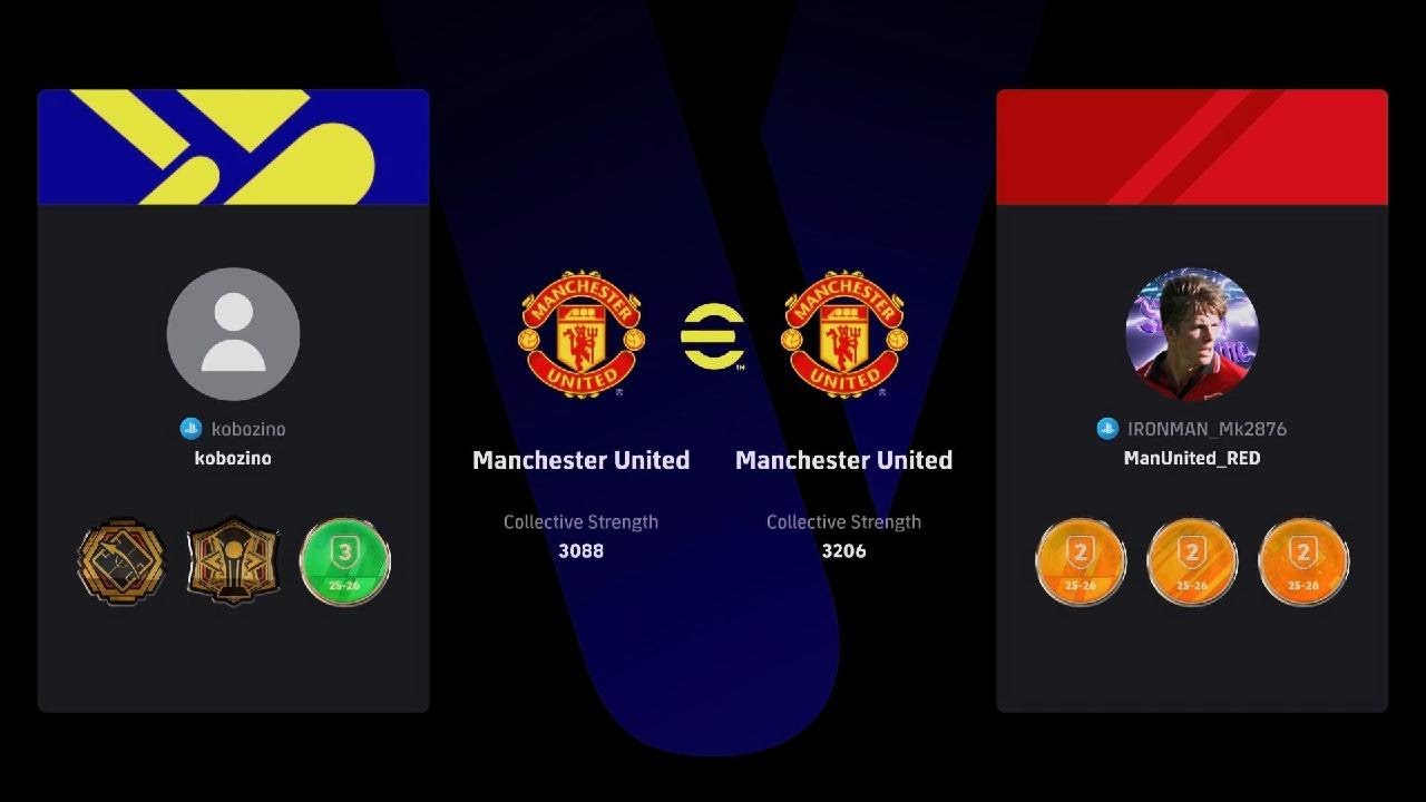 Manchester United vs Man United penalty drama PES 26 online challenge