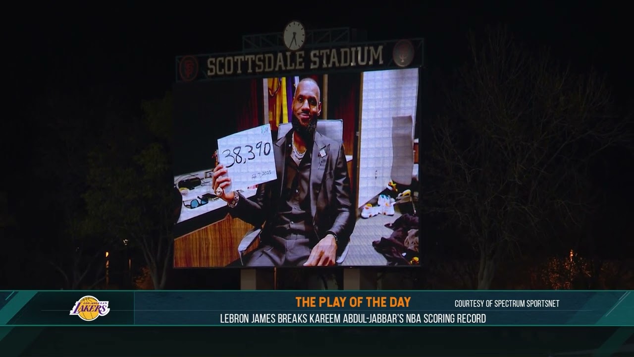 Play of the Day: LeBron James Breaks Kareem-Abdul-Jabbar's NBA Scoring Record | 02/08/23
