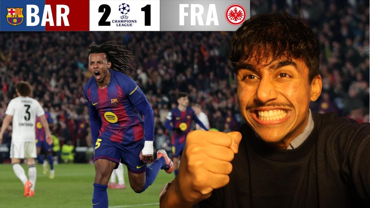 KOUNDE SAVES BARCA! | BARCELONA 2-1 FRANKFURT UCL REACTION