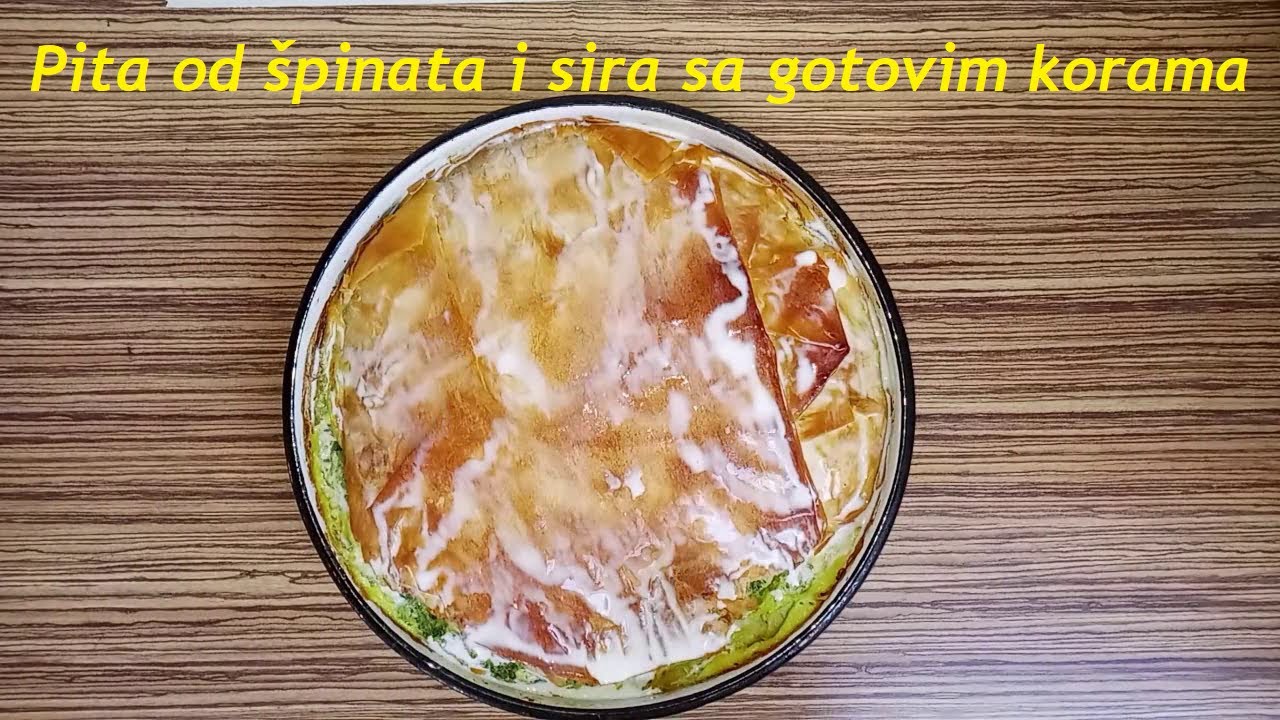 Pita od špinata i sira sa gotovim korama | ekuhinjica