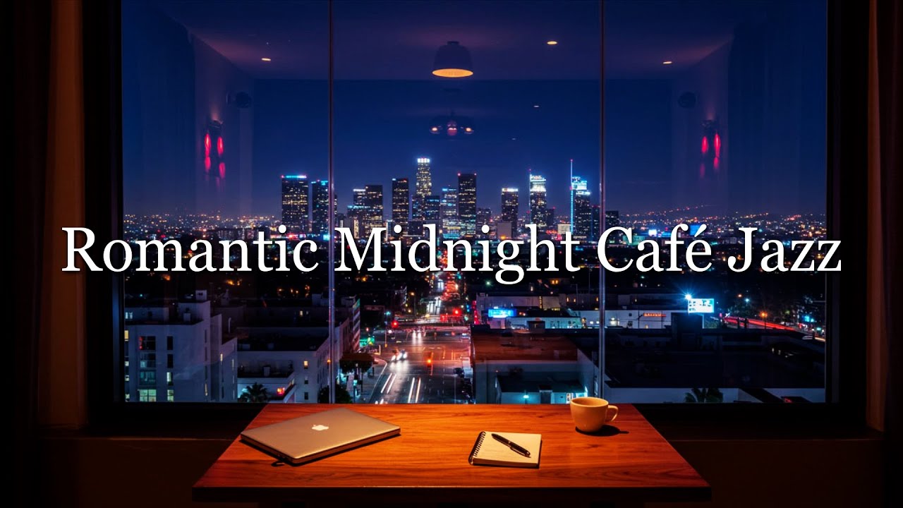 Romantic Midnight Café Jazz – Soft Piano for Focus, Writing, and Late Night Calm