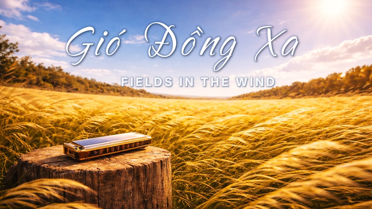Gió Đồng Xa 🌾 Fields in the Wind | Harmonica & Guitar Acoustic Folk Summer Countryside Instrumental