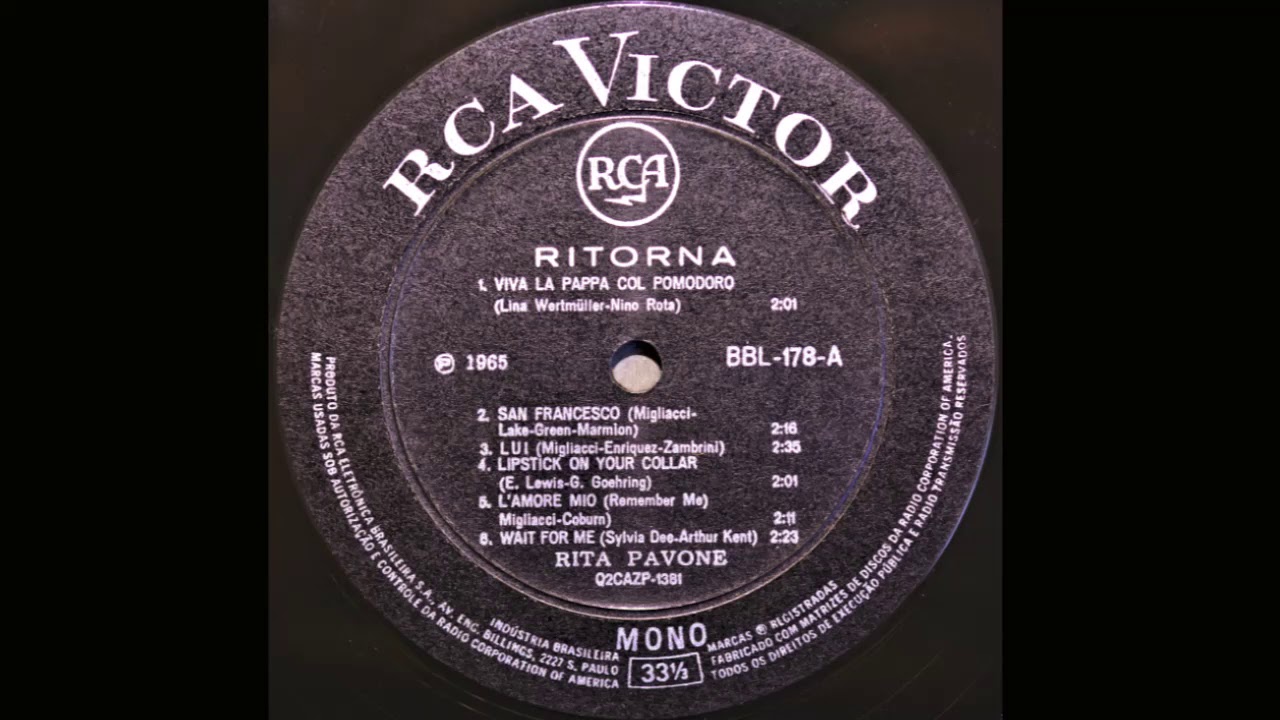 ritorna, Rita Pavone BBL-178-A