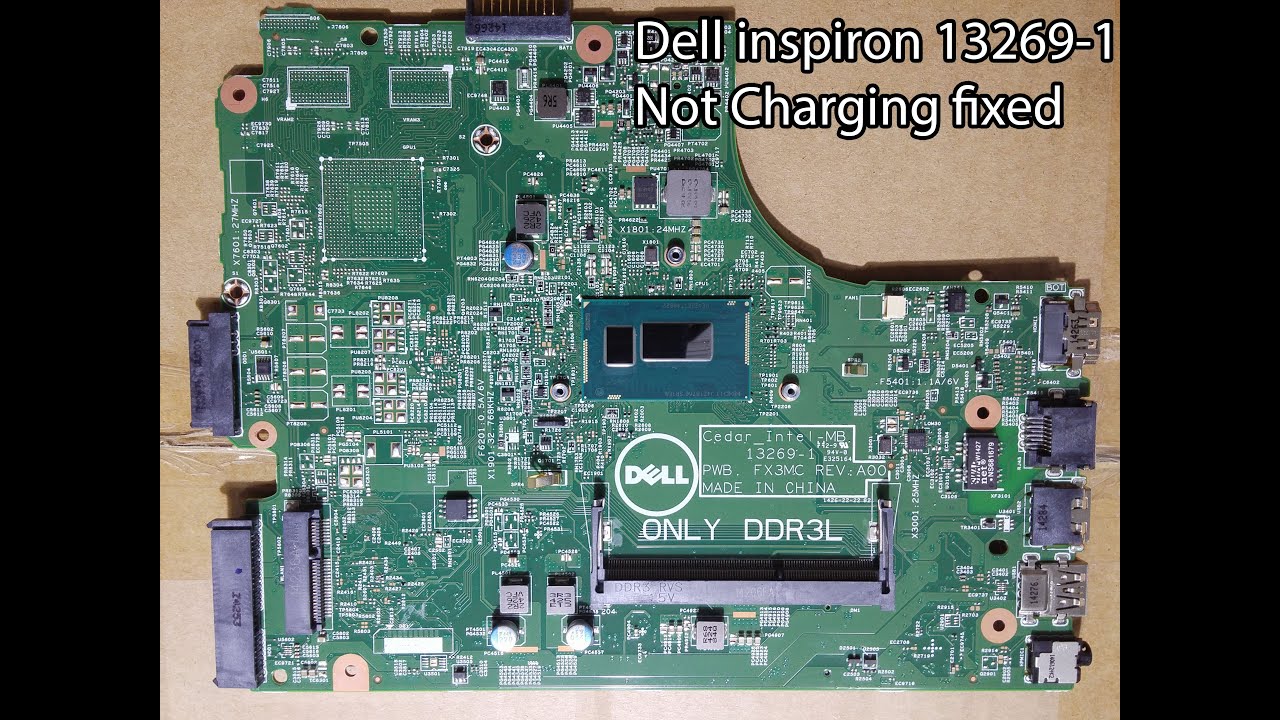 Dell inspiron 13269-1 Not Charging fixed Dell Laptop Plugin Charging But Charging Not Increase