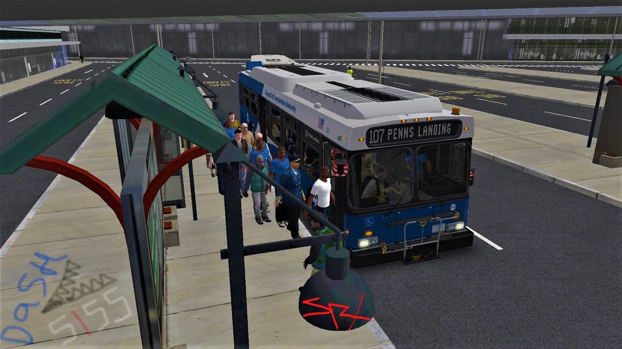 Omsi 2 - Cayuga USA 0.7.6 - Route 107 Service To Front & Market (Penns Landing)