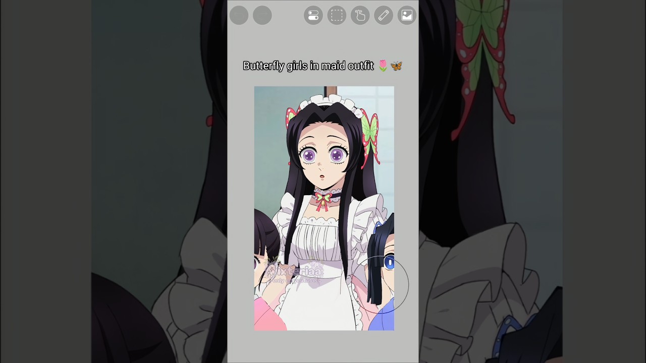 Butterfly girls in maid outfit 🦋❤️