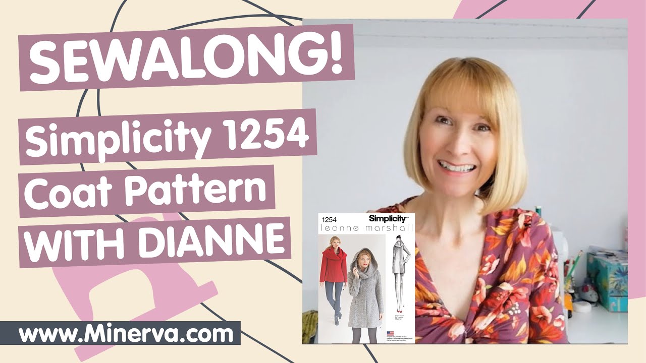 Minerva Sewalong Simplicity 1254 coat pattern