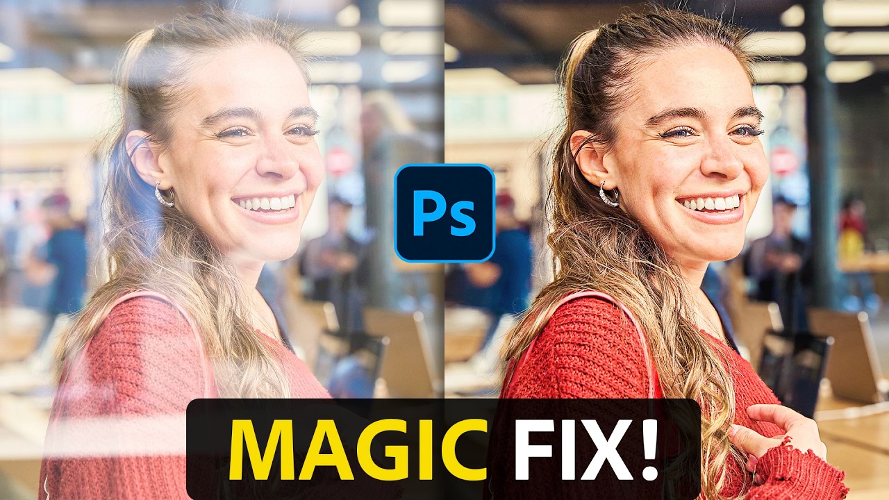 FINALLY! Photoshop Removes Window Reflections with 1-Click