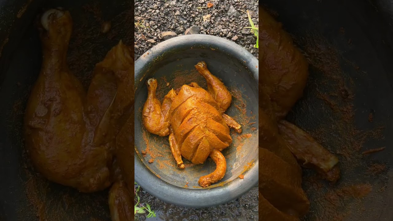 Desi style whole roast chicken recipe.