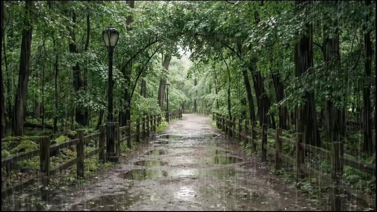 Relaxing Forest Rain at Dusk | Ambient Leaf and Rain Sounds to Help You Deep Sleep Better Naturally
