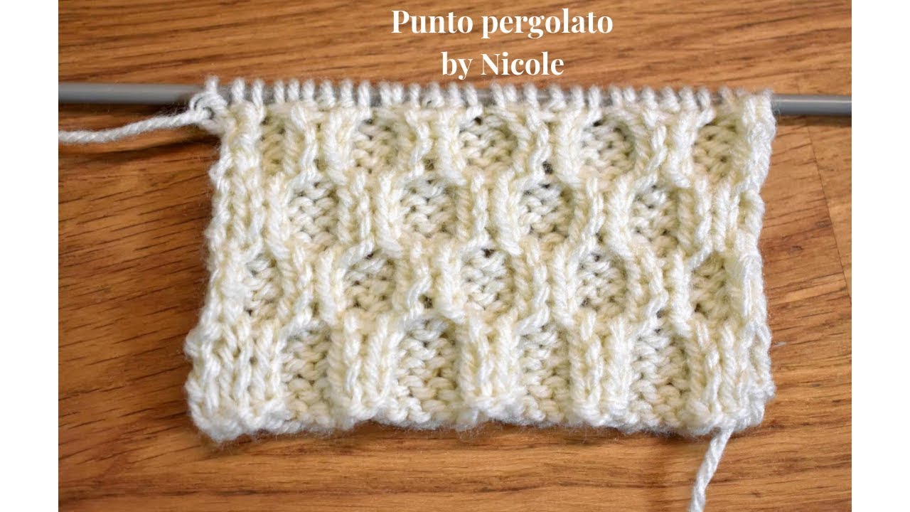 🧶🌾🍀Punti maglia - Punto pergolato 🖤