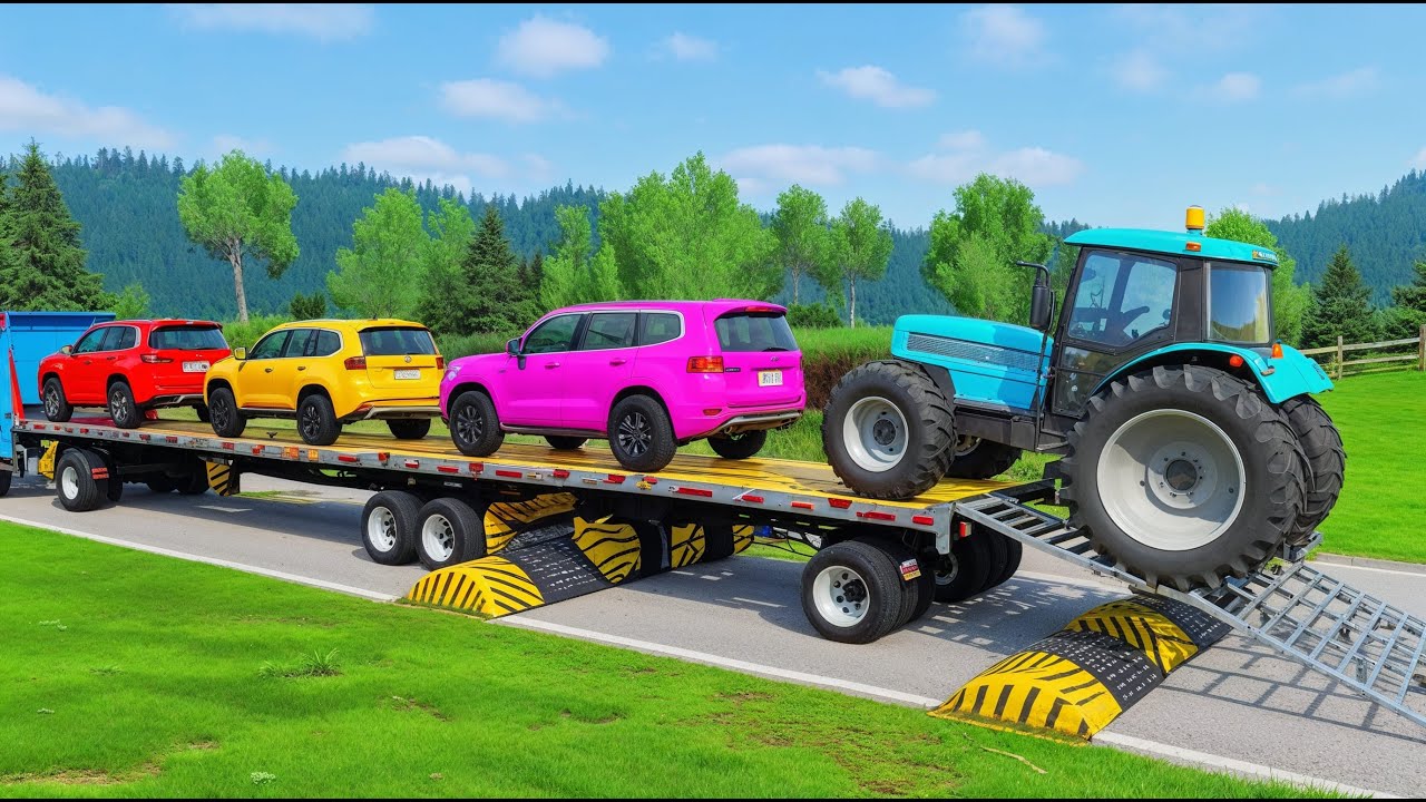 Flatbed Truck Mcqueen | Transportation with Truck - Pothole vs Car #17 - BeamNG.Drive
