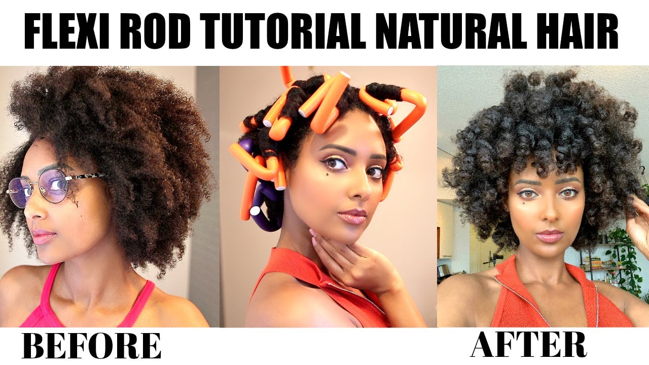 Flexi Rod Natural Hair Tutorial ft Aunt Jackie's Curl La La for Beautiful Afro Curls!