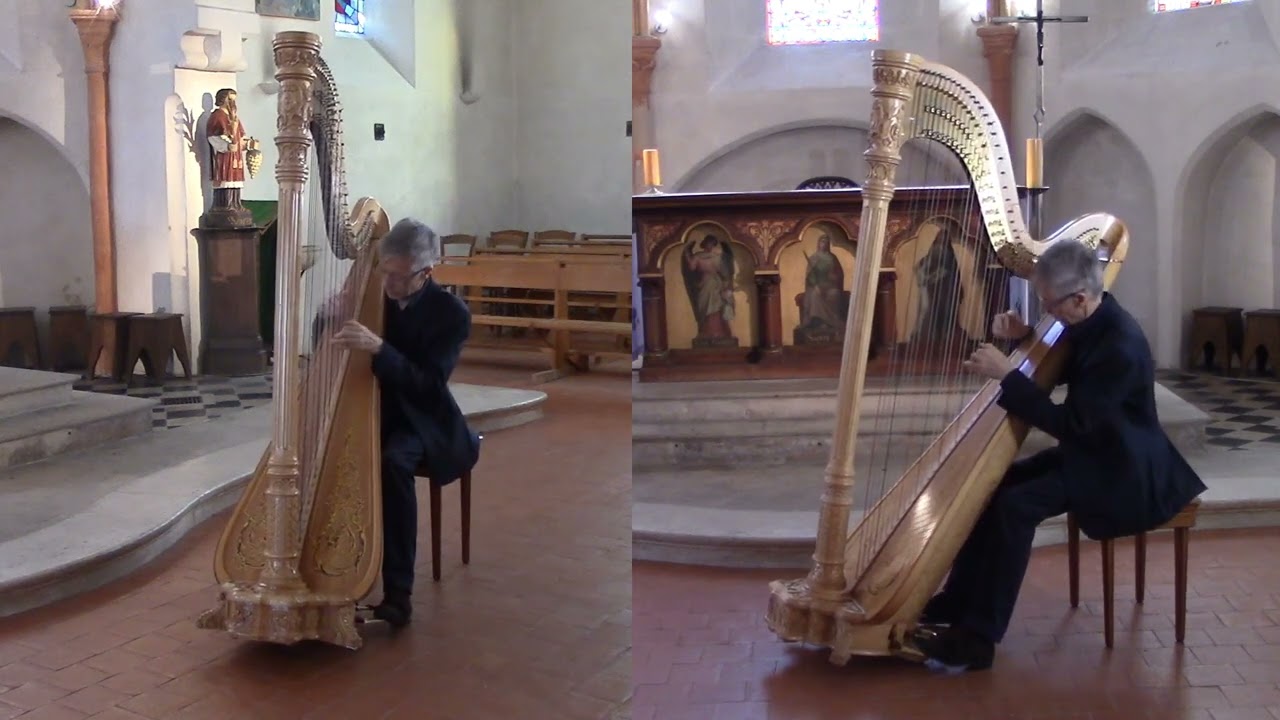 Benoit Wery plays Ballade for harp of Benoit Wery (H. Lemoine editions, Paris) - Eglise de Thomery