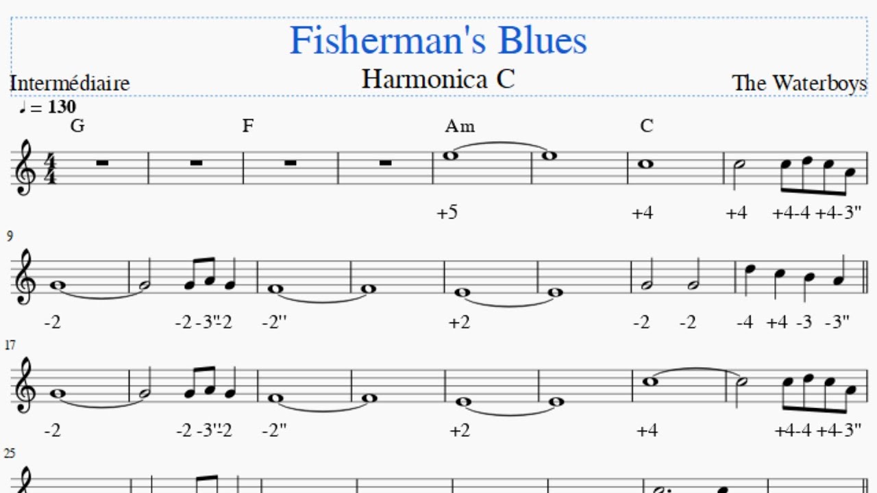 Fisherman’s Blues - harmonica C - Niveau intermédiaire