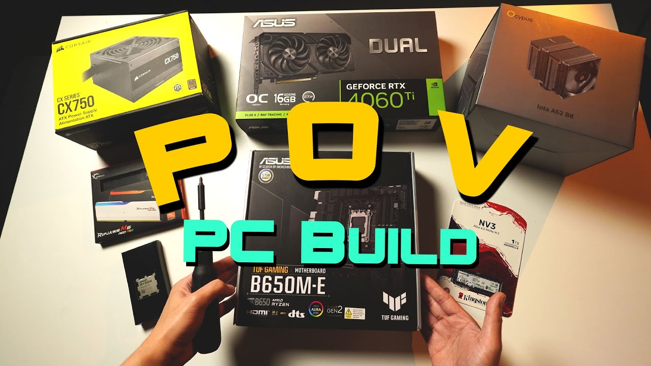 POV PC Build: 74K Ryzen 7 7700 +  RTX 4060 Ti 16G Gaming / Rendering PC [ASMR]