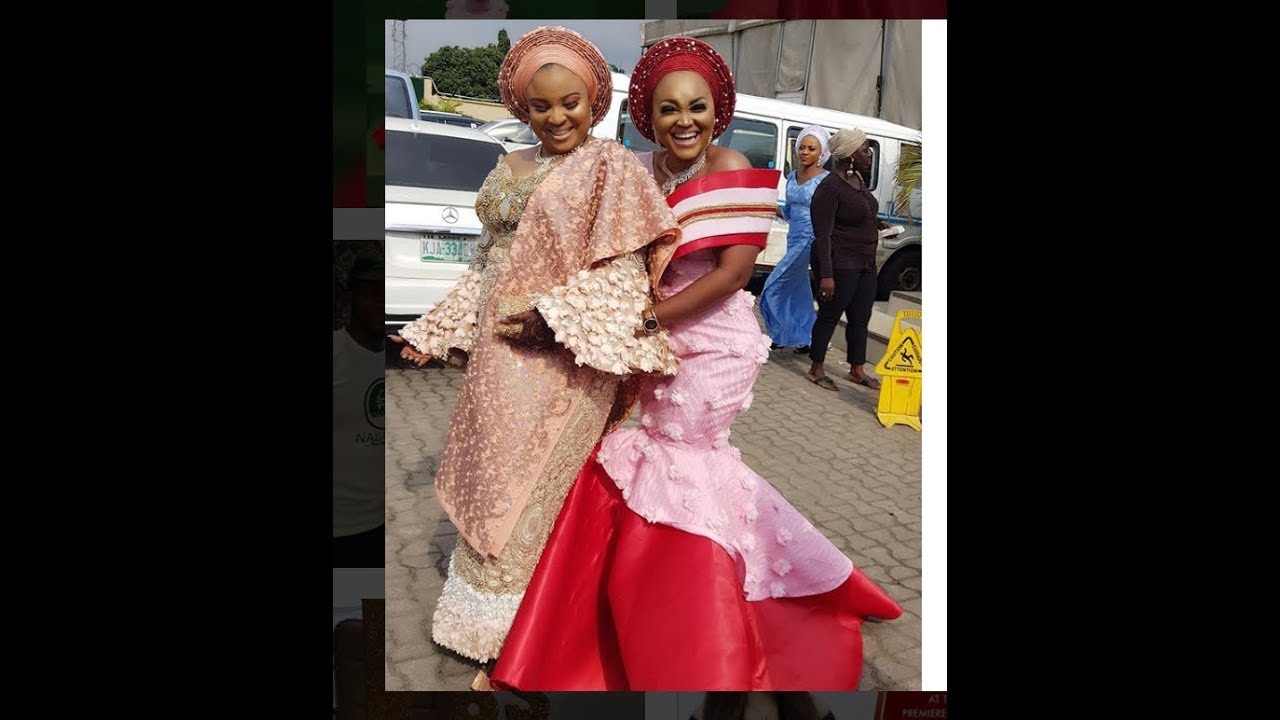 See Mercy Aigbe outfit that got people talking as Bimbo Oshin,Lateef storm Abimbola & Okiki Wedding