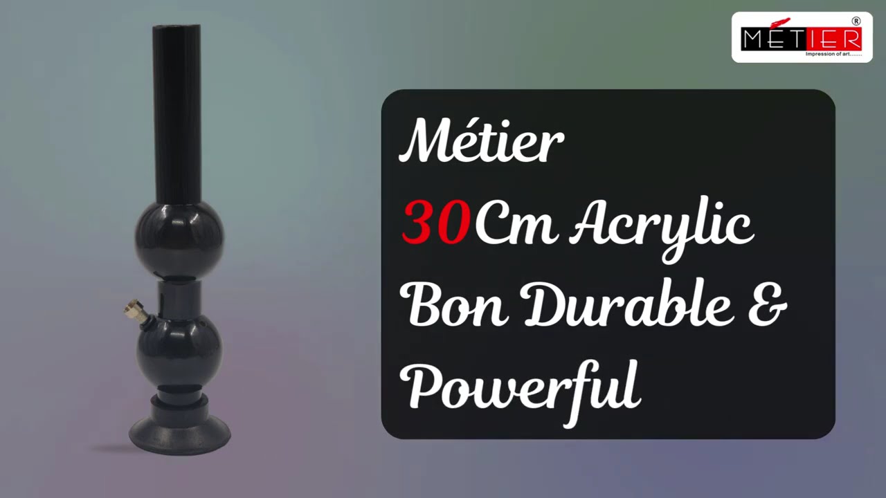 M&eacute;tier 30CM Long Acrylic Bong &ndash; Durable, Stylish & Smooth Hits || Vaping