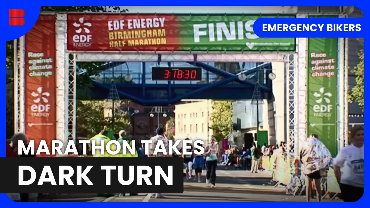 Birmingham Half Marathon Runner COLLAPSES | Emergency Bikers