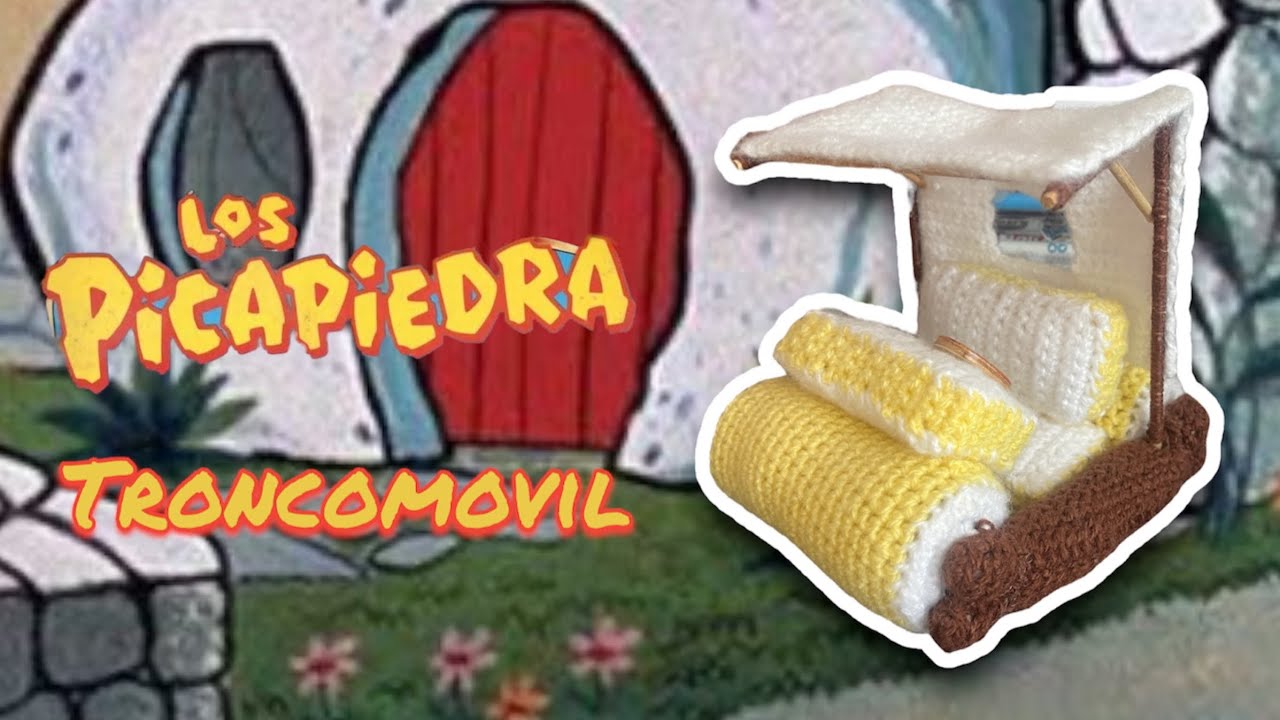 Cómo tejer el Troncomovil de los Picapiedra amigurumi paso a paso tutorial crochet subtitulo