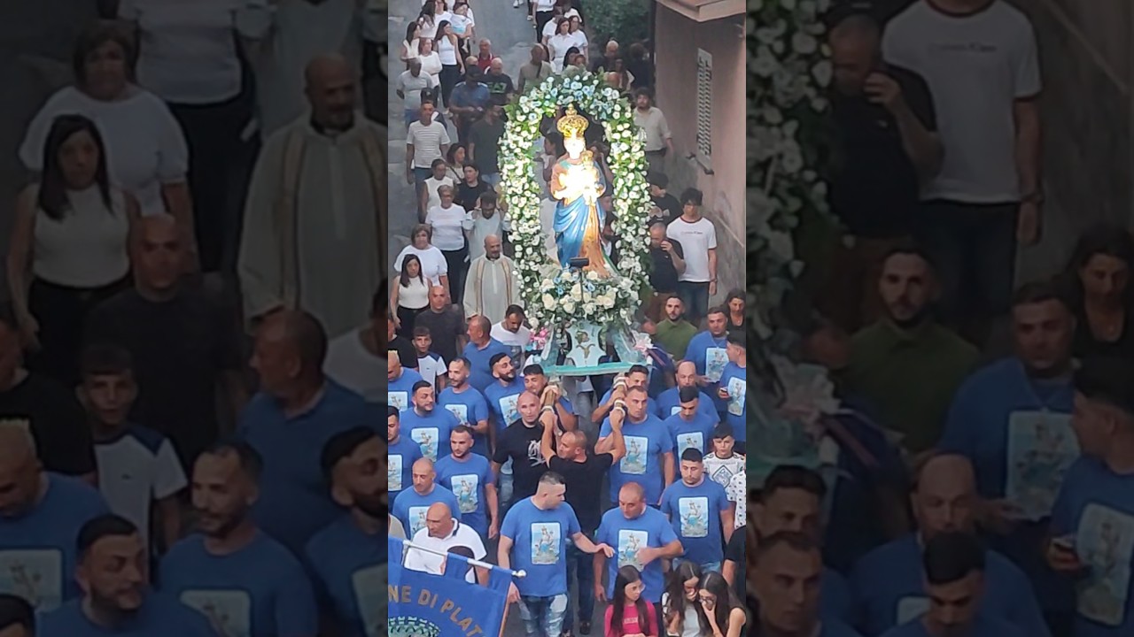 PROCESSIONE A PLAT&Iacute; AGOSTO 2025 MADONNA DI LORETO TUTTO IL PAESE PARTECIPA