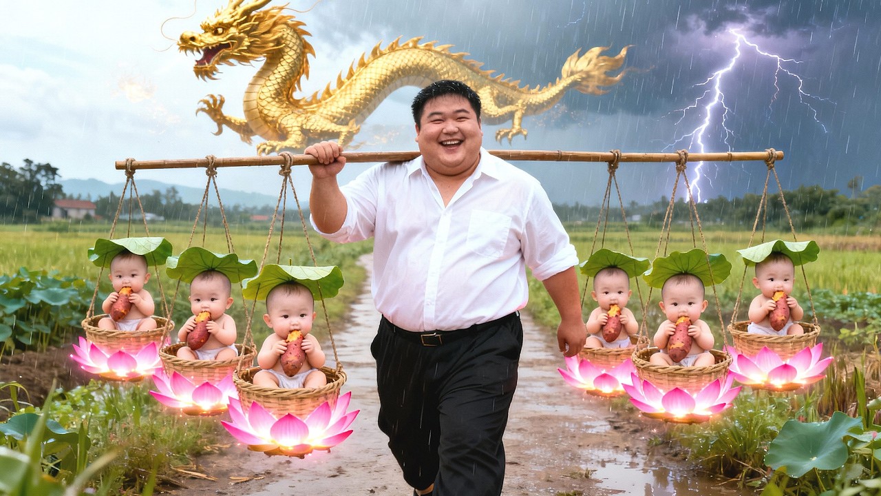 A fat man found five celestial babies by the roadside, and from then on, good luck never stopped!