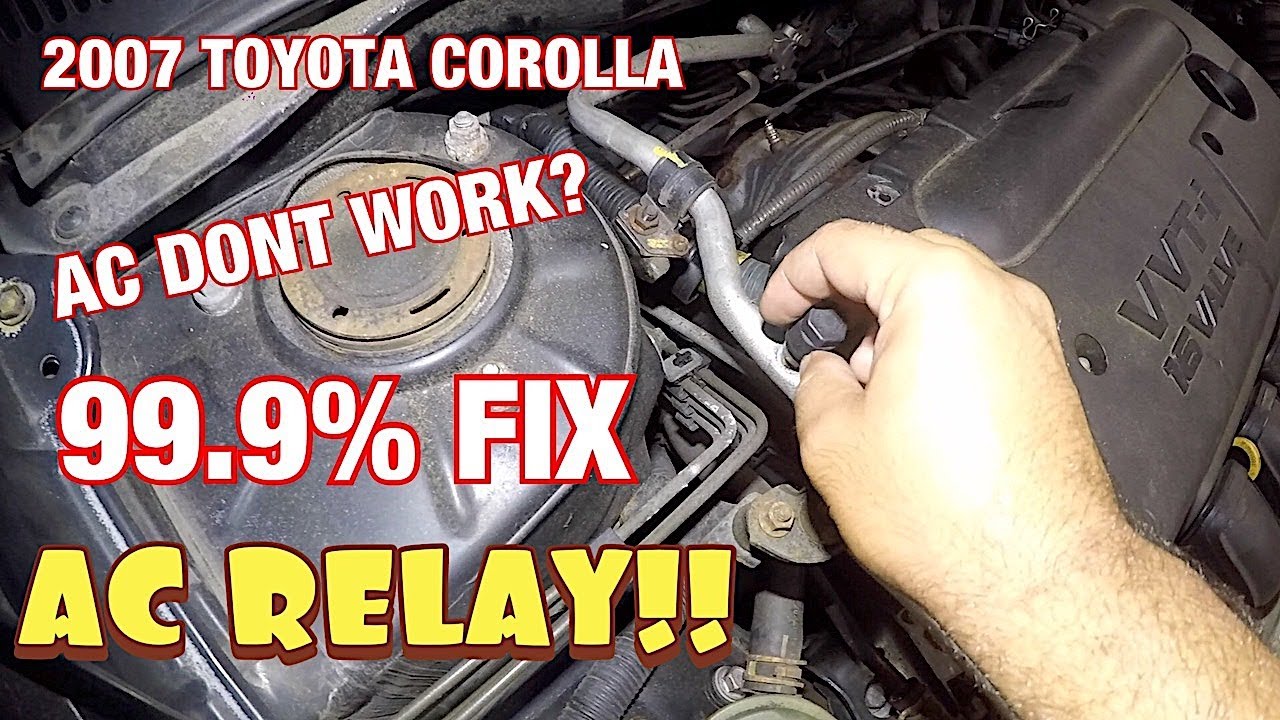 Toyota corolla 2007 AC Dont work, Quick Fix AC Relay