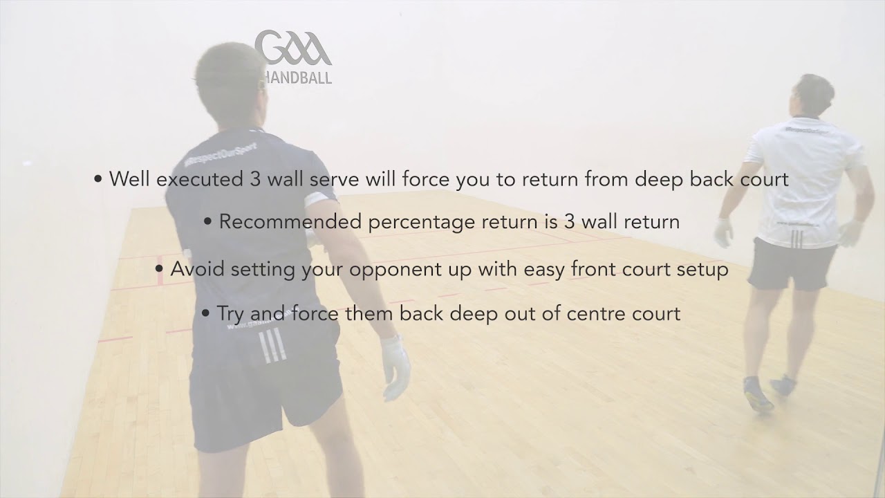 GAA Handball Coaching - 3 Wall Serve Return