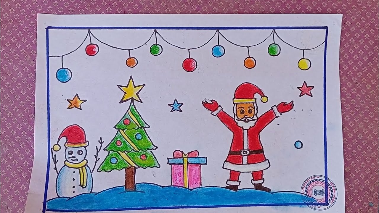 14 January Special ❄️ | Santa Claus Drawing 🎅 | Winter Season Art | Christmas Celebration Drawing